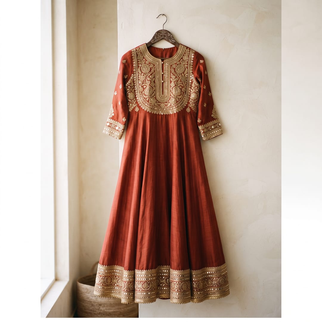 Anarkali kurtis sample by Shasvi Creations